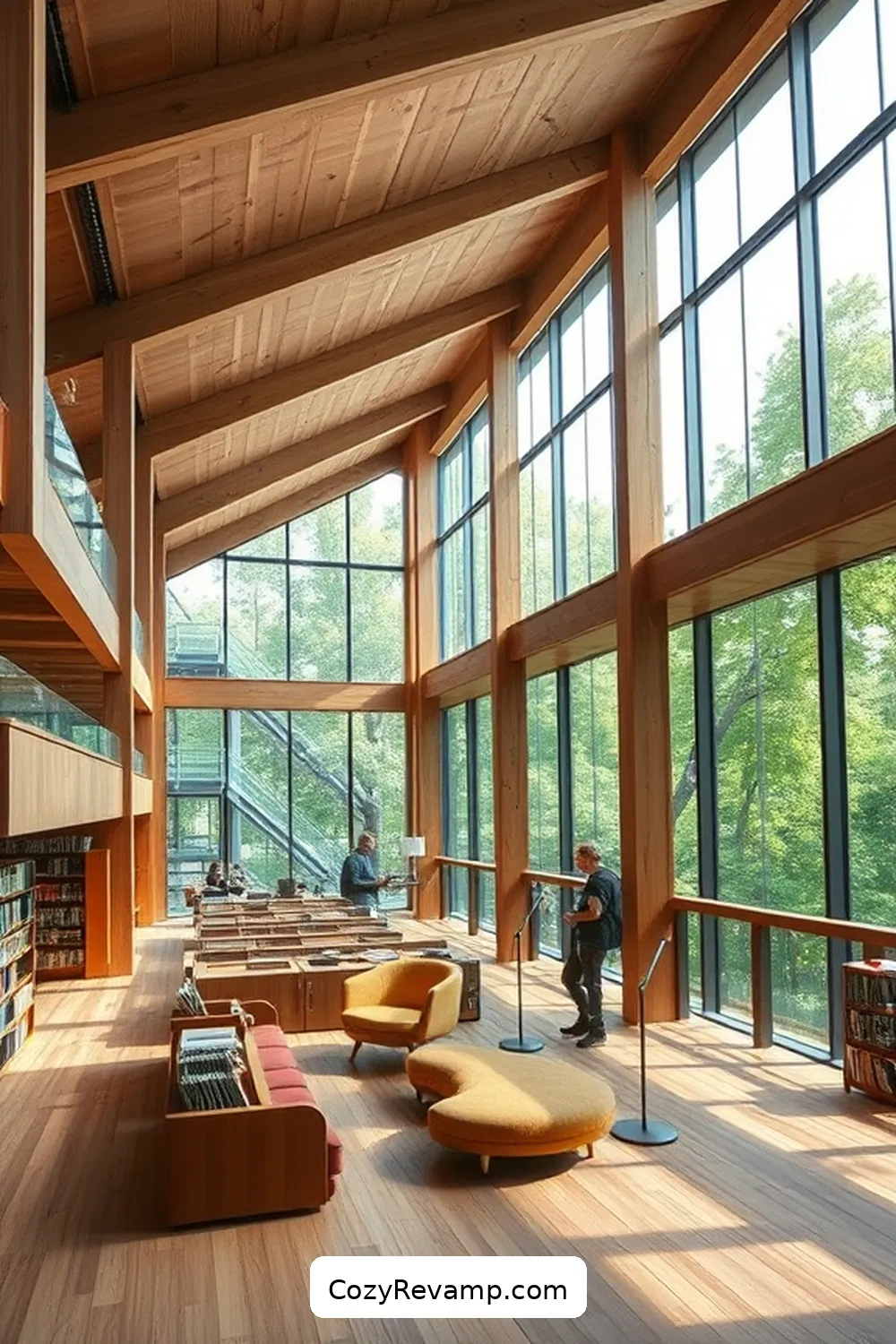 The Oslo Public Library, Norway for 21 Inspiring Scandinavian Libraries Featuring Recycled Wood Material