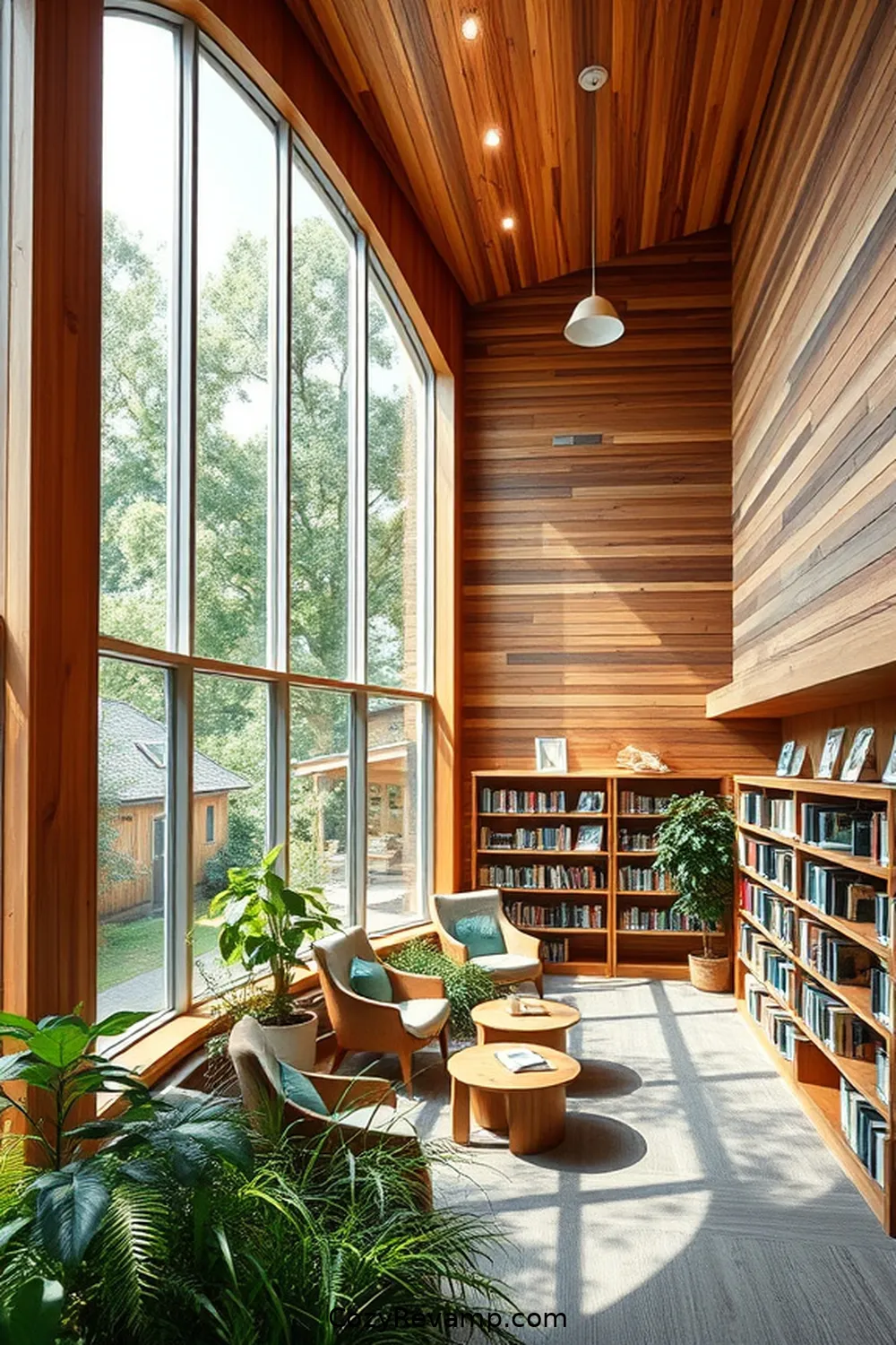 The Sandnes Library, Norway for 21 Inspiring Scandinavian Libraries Featuring Recycled Wood Material
