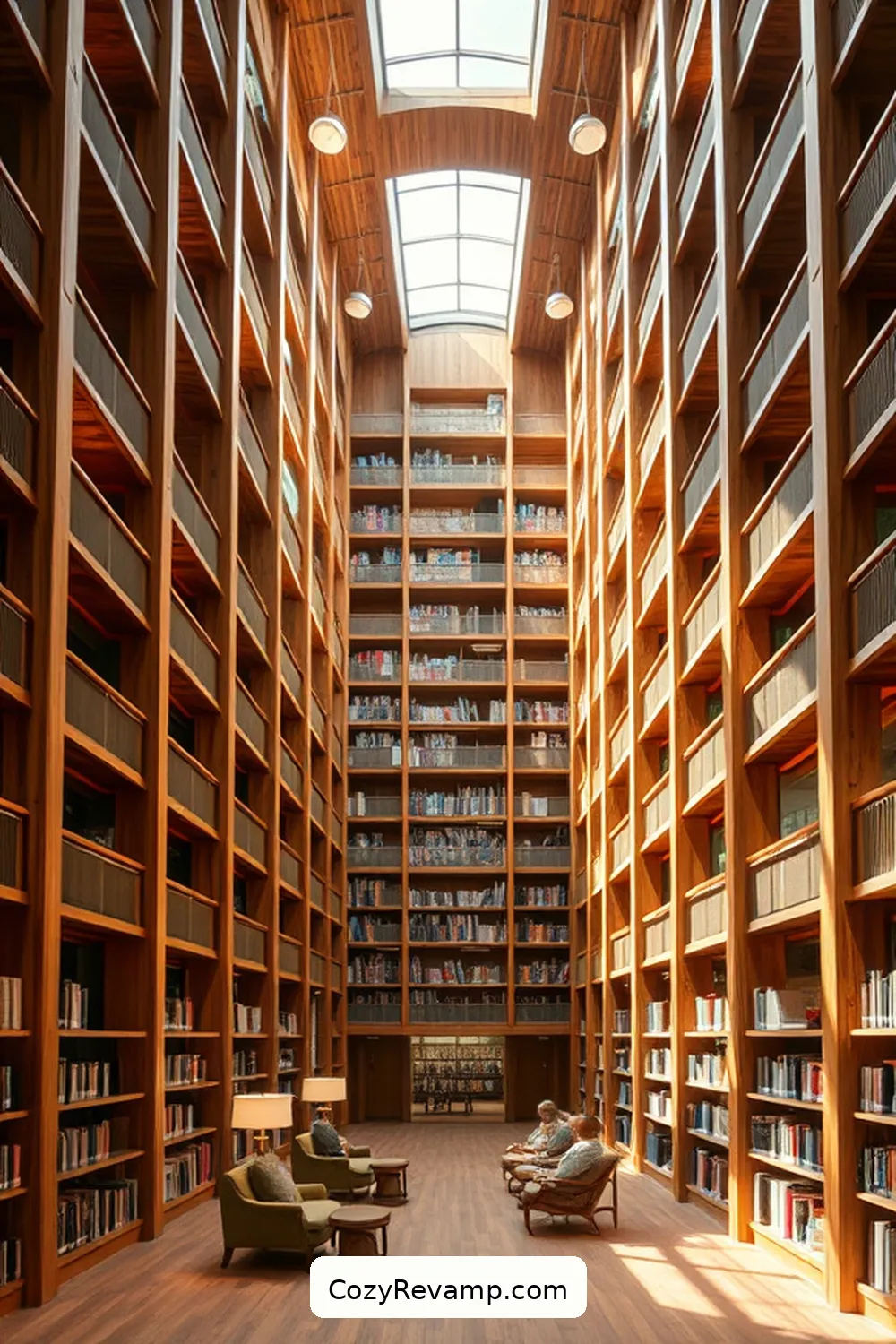 The Stockholm Public Library, Sweden for 21 Inspiring Scandinavian Libraries Featuring Recycled Wood Material
