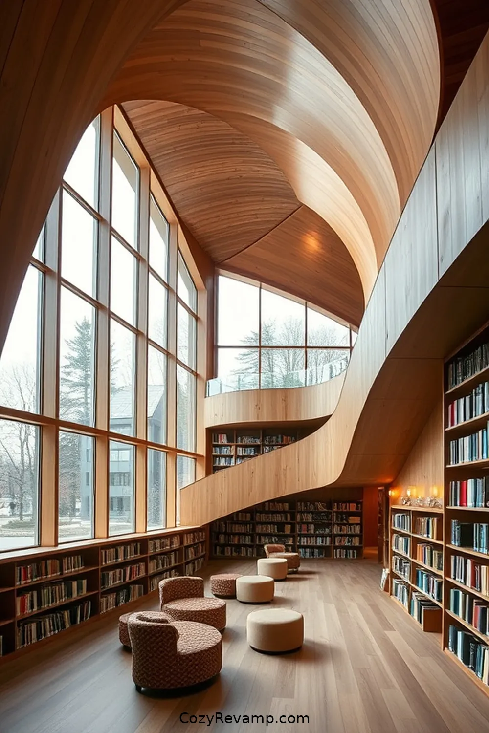 The Vennesla Library and Culture House, Norway for 21 Inspiring Scandinavian Libraries Featuring Recycled Wood Material