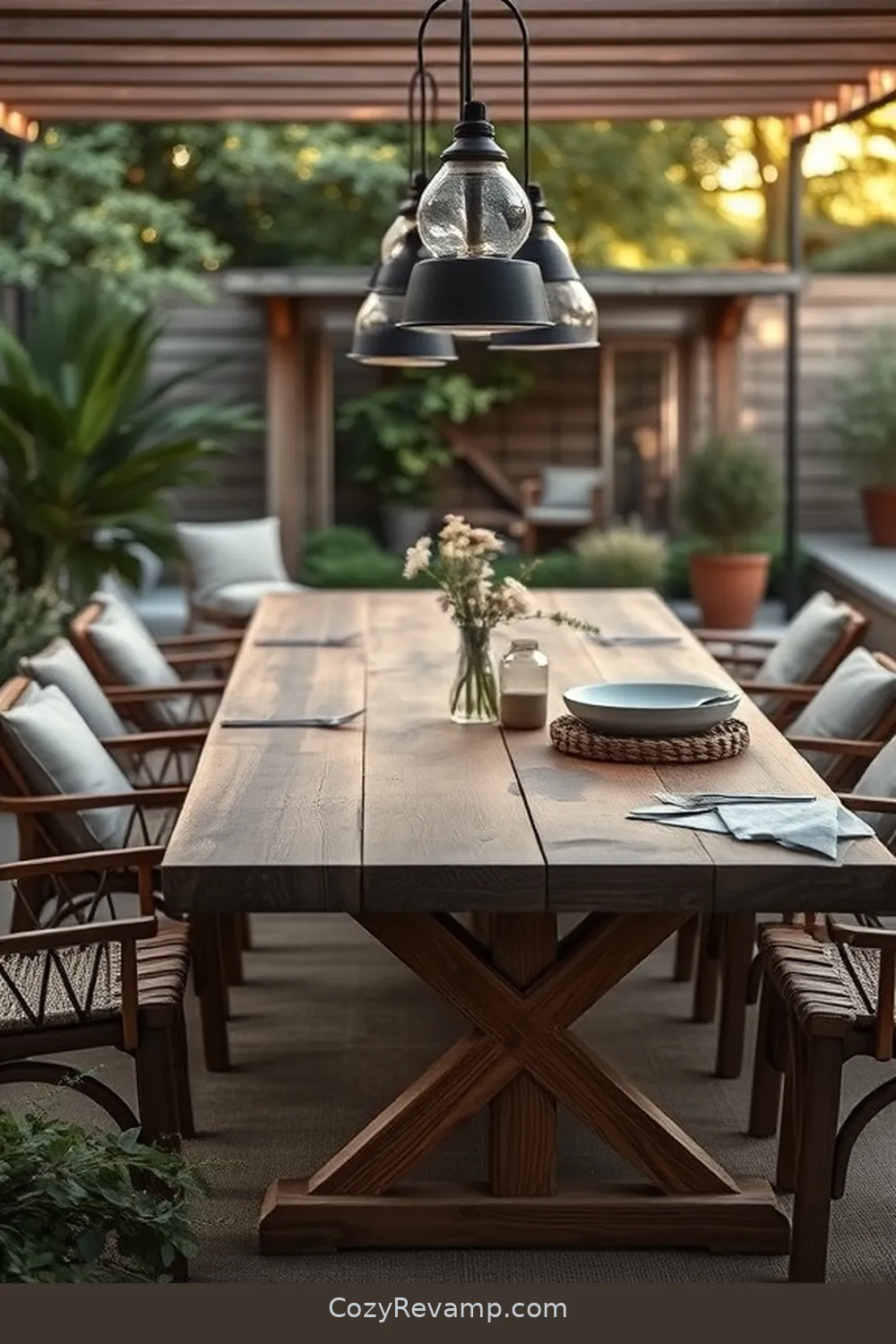 21 Inspiring Scandinavian Outdoor Patio Ideas Using Recycled Wood Materials 2 Rustic Reclaimed Wood Dining Table for 21 Inspiring Scandinavian Outdoor Patio Ideas Using Recycled Wood Materials