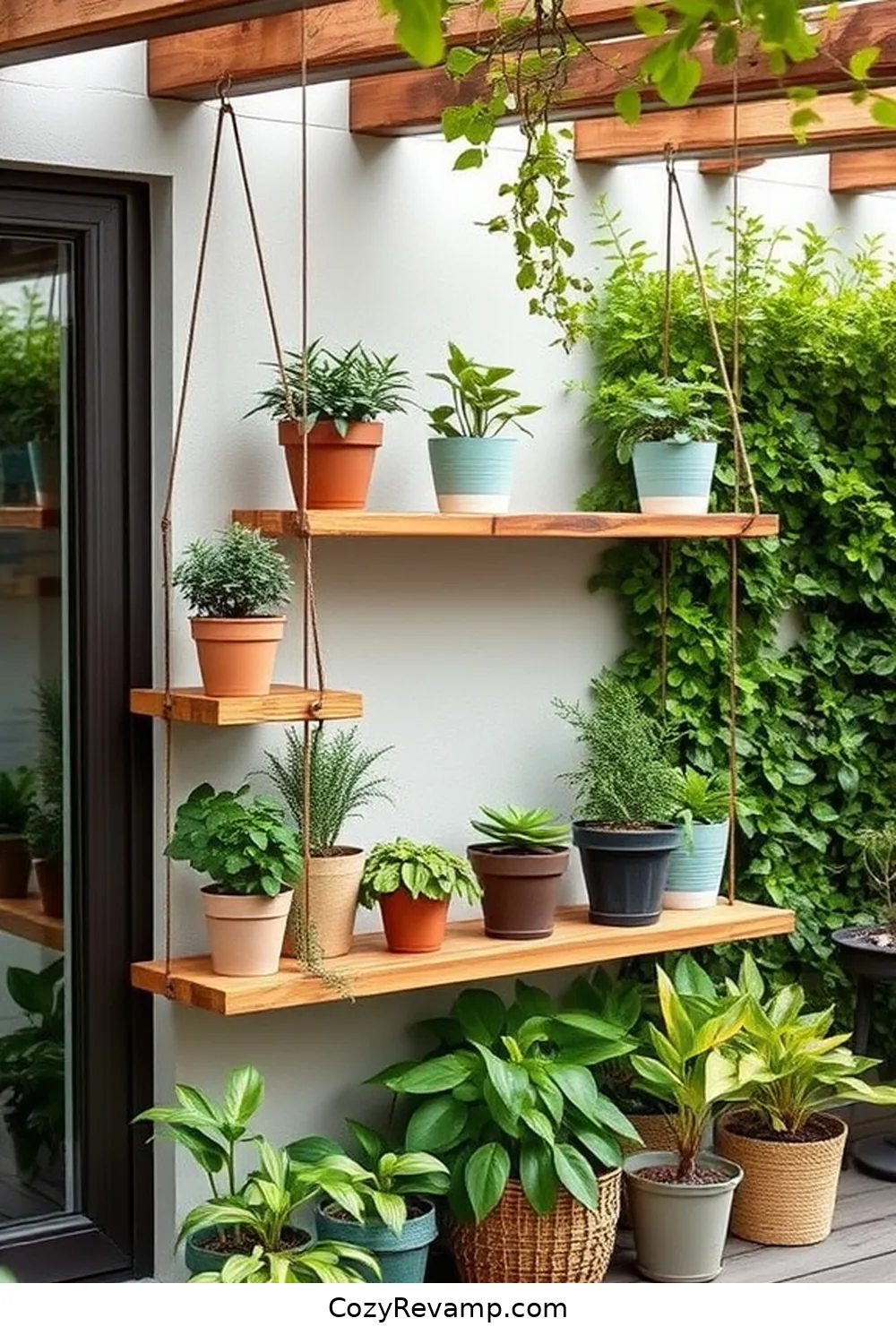 21 Inspiring Scandinavian Outdoor Patio Ideas Using Recycled Wood Materials 8 Stylish Hanging Wood Shelves for 21 Inspiring Scandinavian Outdoor Patio Ideas Using Recycled Wood Materials