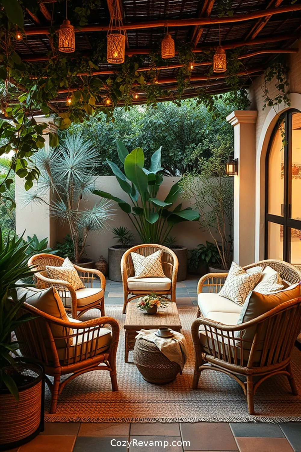 21 Must-Have Elements for a Bohemian Outdoor Patio With Natural Fibers 15 Bamboo Furniture for 21 Must-Have Elements for a Bohemian Outdoor Patio With Natural Fibers