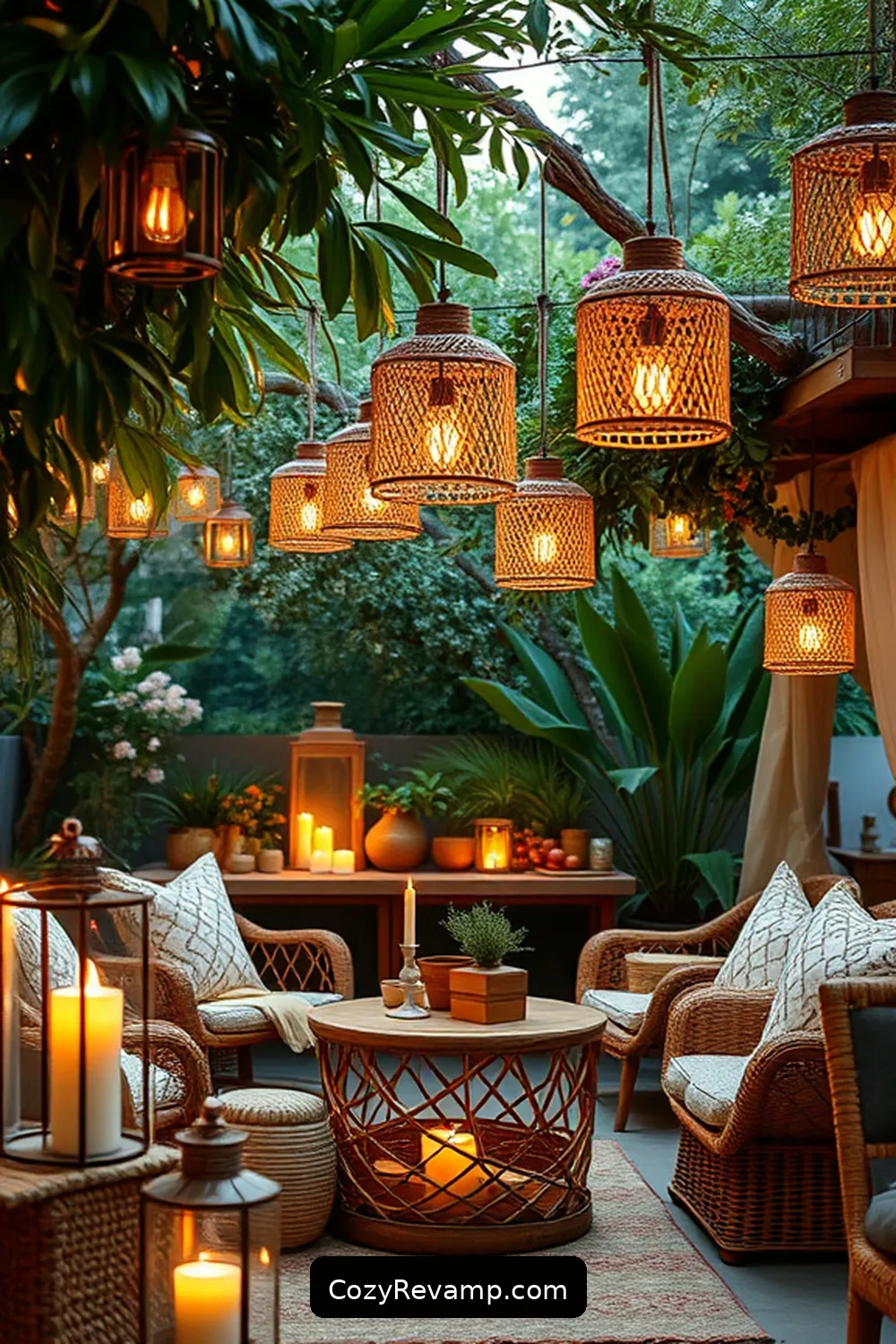 21 Must-Have Elements for a Bohemian Outdoor Patio With Natural Fibers 11 Bohemian Lanterns for 21 Must-Have Elements for a Bohemian Outdoor Patio With Natural Fibers