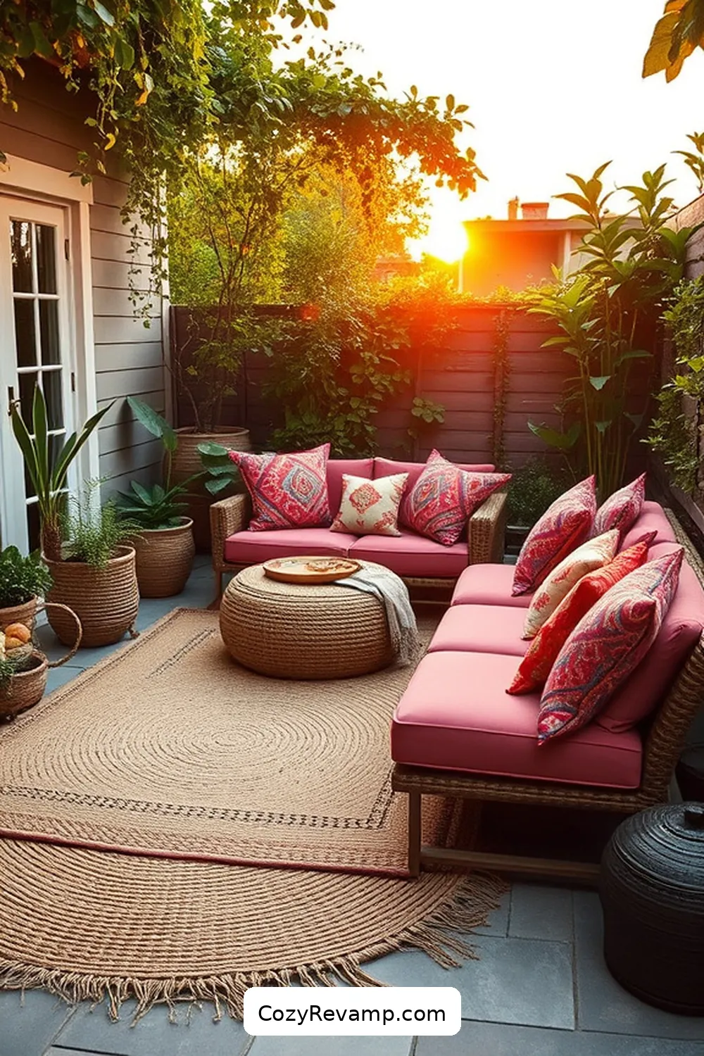 21 Must-Have Elements for a Bohemian Outdoor Patio With Natural Fibers 5 Jute Rugs for 21 Must-Have Elements for a Bohemian Outdoor Patio With Natural Fibers