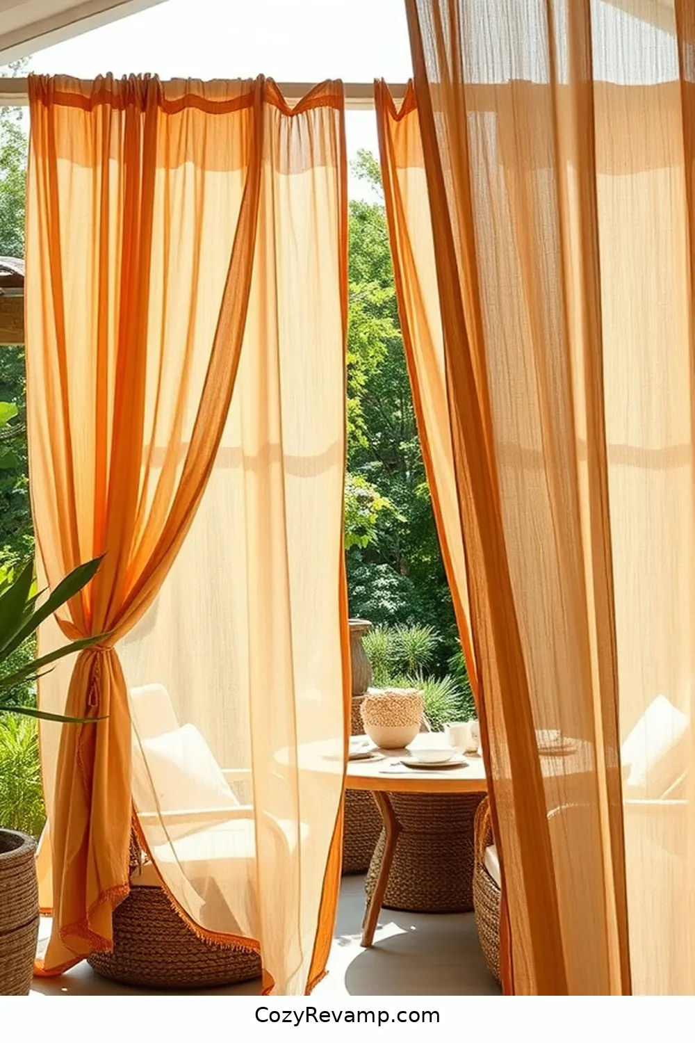 21 Must-Have Elements for a Bohemian Outdoor Patio With Natural Fibers 8 Natural Fiber Curtains for 21 Must-Have Elements for a Bohemian Outdoor Patio With Natural Fibers