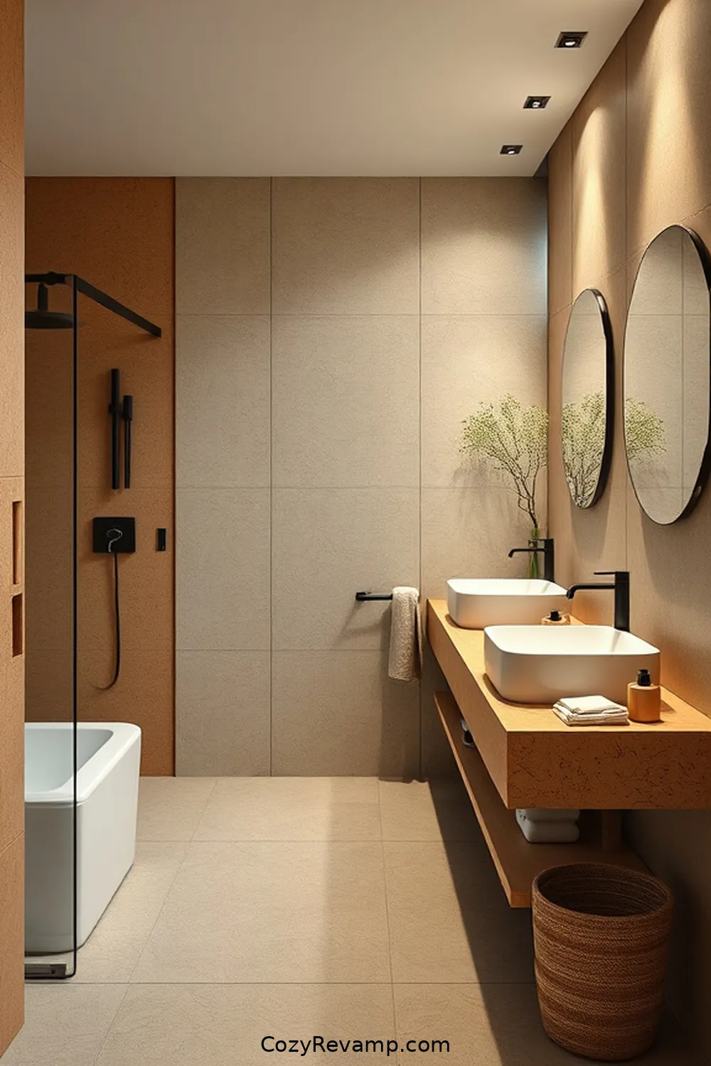 21 Reasons to Choose Cork Material for Your Minimalist Bathroom 11 10. Versatile Design Options for 21 Reasons to Choose Cork Material for Your Minimalist Bathroom