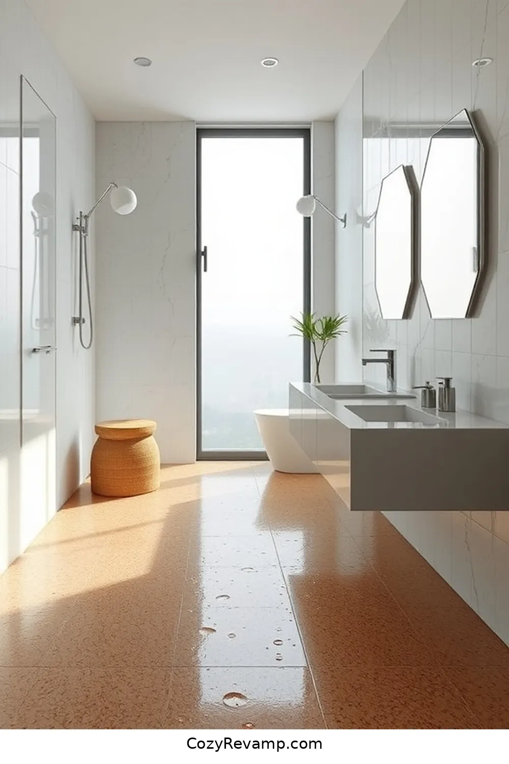 21 Reasons to Choose Cork Material for Your Minimalist Bathroom 4 3. Water Resistance for 21 Reasons to Choose Cork Material for Your Minimalist Bathroom