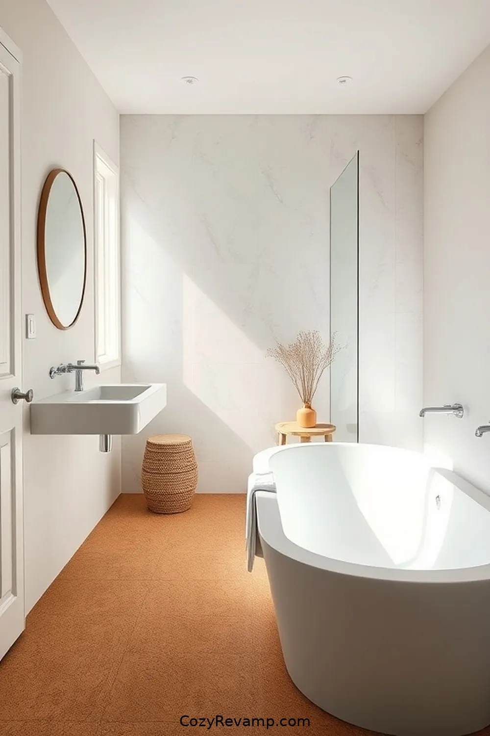 21 Reasons to Choose Cork Material for Your Minimalist Bathroom 5 4. Soft and Comfortable Underfoot for 21 Reasons to Choose Cork Material for Your Minimalist Bathroom