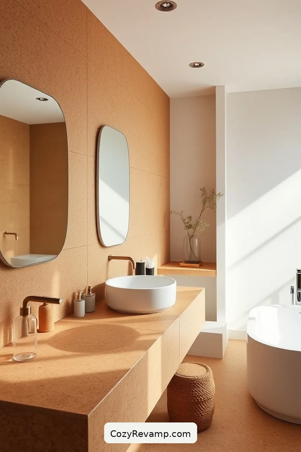 21 Reasons to Choose Cork Material for Your Minimalist Bathroom 6 5. Unique Aesthetic Appeal for 21 Reasons to Choose Cork Material for Your Minimalist Bathroom