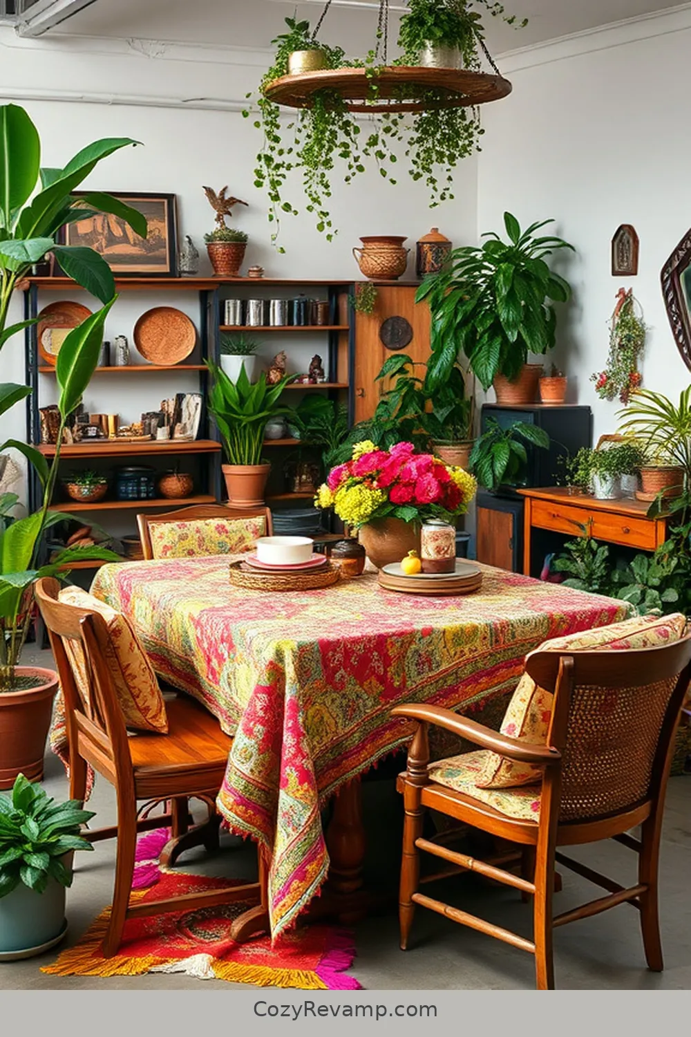 21 Ways to Create a Bohemian Garage With Upcycled Fabric Material 21 Bohemian Fabric Tablecloths for 21 Ways to Create a Bohemian Garage With Upcycled Fabric Material