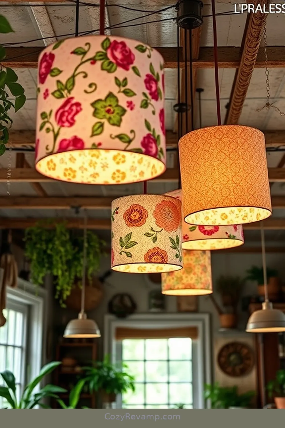 21 Ways to Create a Bohemian Garage With Upcycled Fabric Material 14 DIY Fabric Lampshades for 21 Ways to Create a Bohemian Garage With Upcycled Fabric Material