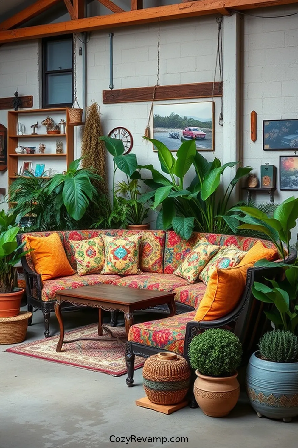 21 Ways to Create a Bohemian Garage With Upcycled Fabric Material 3 Vintage Textile Upholstered Seating for 21 Ways to Create a Bohemian Garage With Upcycled Fabric Material