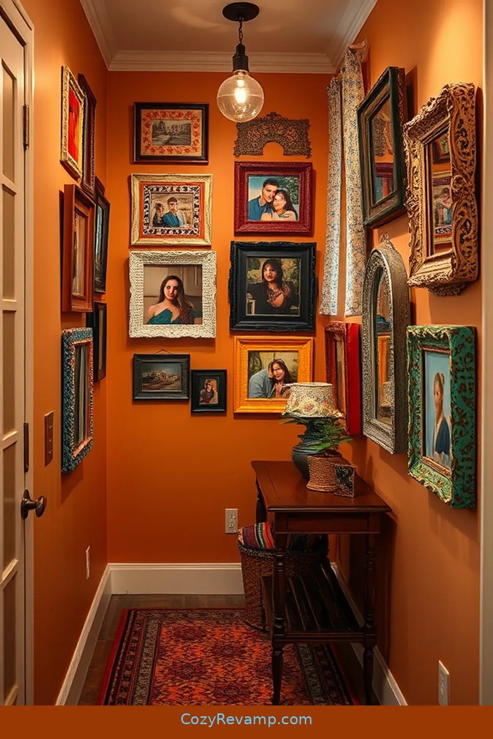 21 Ways to Create a Bohemian Hallway With Upcycled Fabric Material 8 DIY Fabric Photo Frames for 21 Ways to Create a Bohemian Hallway With Upcycled Fabric Material