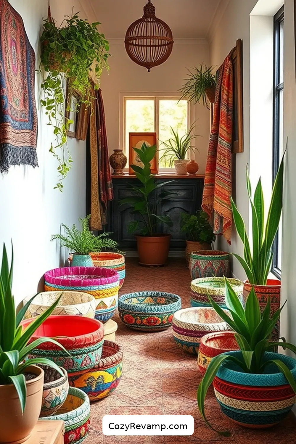 21 Ways to Create a Bohemian Hallway With Upcycled Fabric Material 17 Decorative Fabric Bowls for 21 Ways to Create a Bohemian Hallway With Upcycled Fabric Material