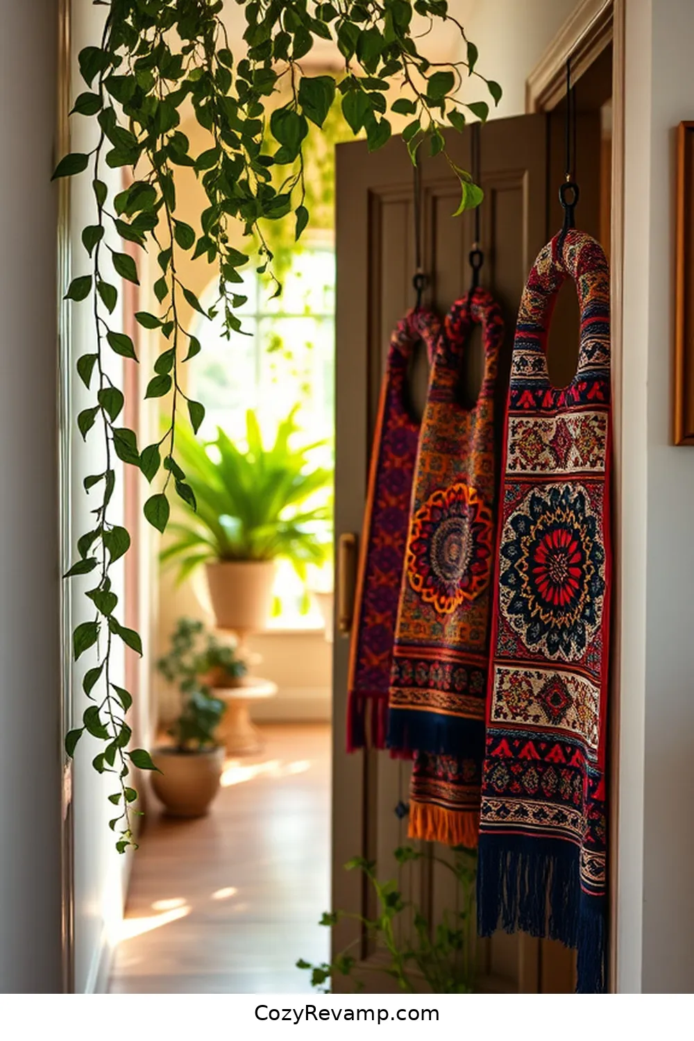 21 Ways to Create a Bohemian Hallway With Upcycled Fabric Material 18 Handmade Fabric Door Hangers for 21 Ways to Create a Bohemian Hallway With Upcycled Fabric Material
