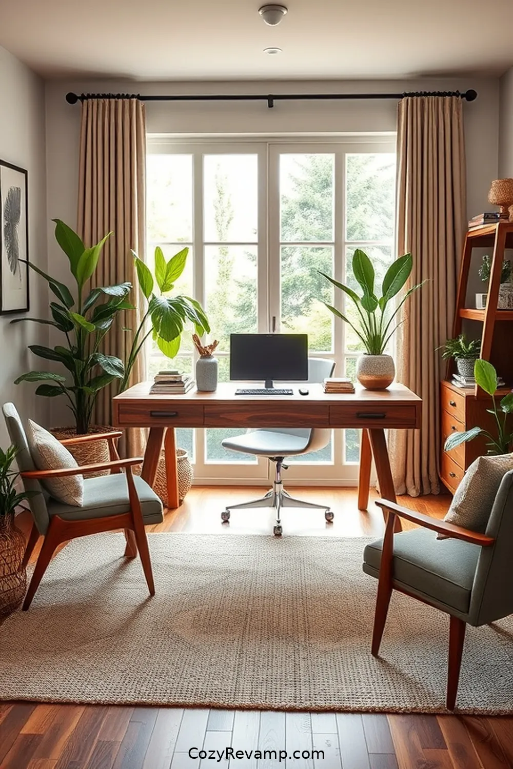 21 Ways to Create a Mid-Century Modern Home Office With Reclaimed Materials 13 Build a Custom Workspace With Salvaged Wood for 21 Ways to Create a Mid-Century Modern Home Office With Reclaimed Materials