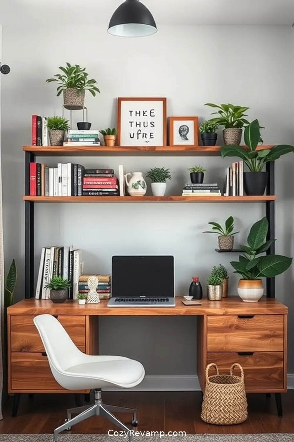 21 Ways to Create a Mid-Century Modern Home Office With Reclaimed Materials 5 Design a Bookshelf With Repurposed Materials for 21 Ways to Create a Mid-Century Modern Home Office With Reclaimed Materials