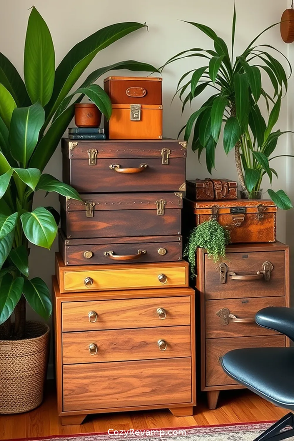 21 Ways to Create a Mid-Century Modern Home Office With Reclaimed Materials 7 Utilize Vintage Storage Solutions for 21 Ways to Create a Mid-Century Modern Home Office With Reclaimed Materials