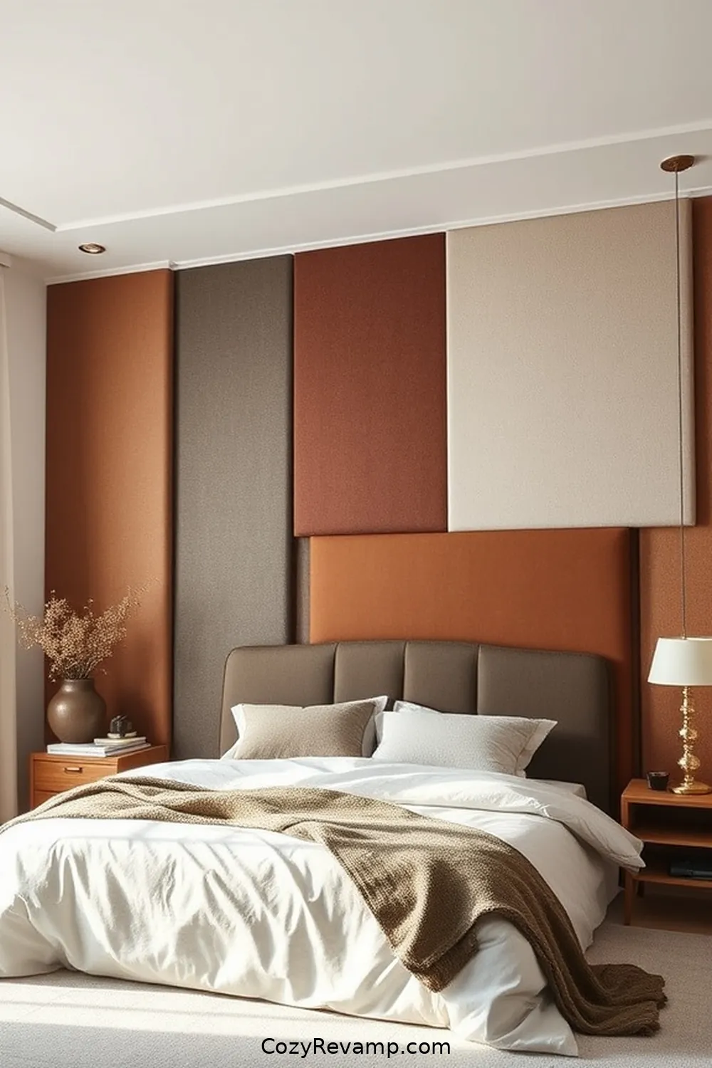 21 Ways to Style Your Minimalist Bedroom With Upcycled Fabric Material 16 Creative Fabric Wall Panels for 21 Ways to Style Your Minimalist Bedroom With Upcycled Fabric Material