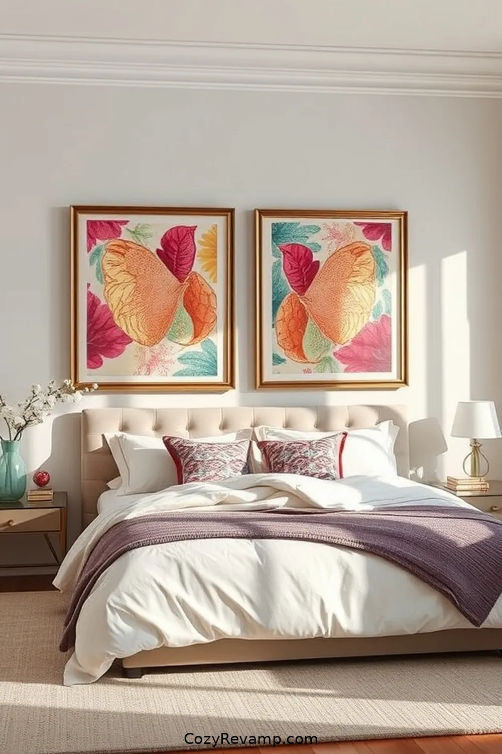 21 Ways to Style Your Minimalist Bedroom With Upcycled Fabric Material 22 Custom Fabric Art Frames for 21 Ways to Style Your Minimalist Bedroom With Upcycled Fabric Material