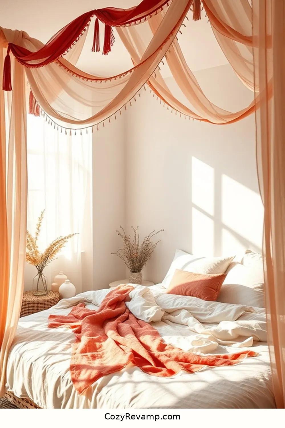 21 Ways to Style Your Minimalist Bedroom With Upcycled Fabric Material 7 Fabric Garland for a Cozy Touch for 21 Ways to Style Your Minimalist Bedroom With Upcycled Fabric Material