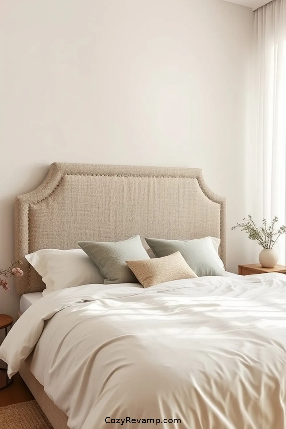 21 Ways to Style Your Minimalist Bedroom With Upcycled Fabric Material 2 Upcycled Fabric Headboard for 21 Ways to Style Your Minimalist Bedroom With Upcycled Fabric Material