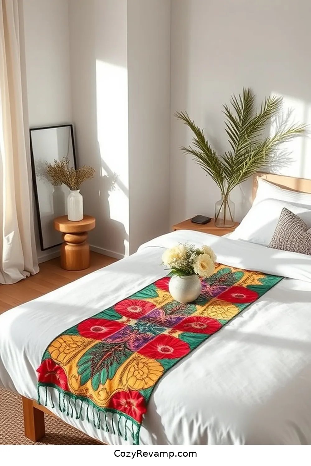 21 Ways to Style Your Minimalist Bedroom With Upcycled Fabric Material 13 Upcycled Fabric Table Runner for 21 Ways to Style Your Minimalist Bedroom With Upcycled Fabric Material