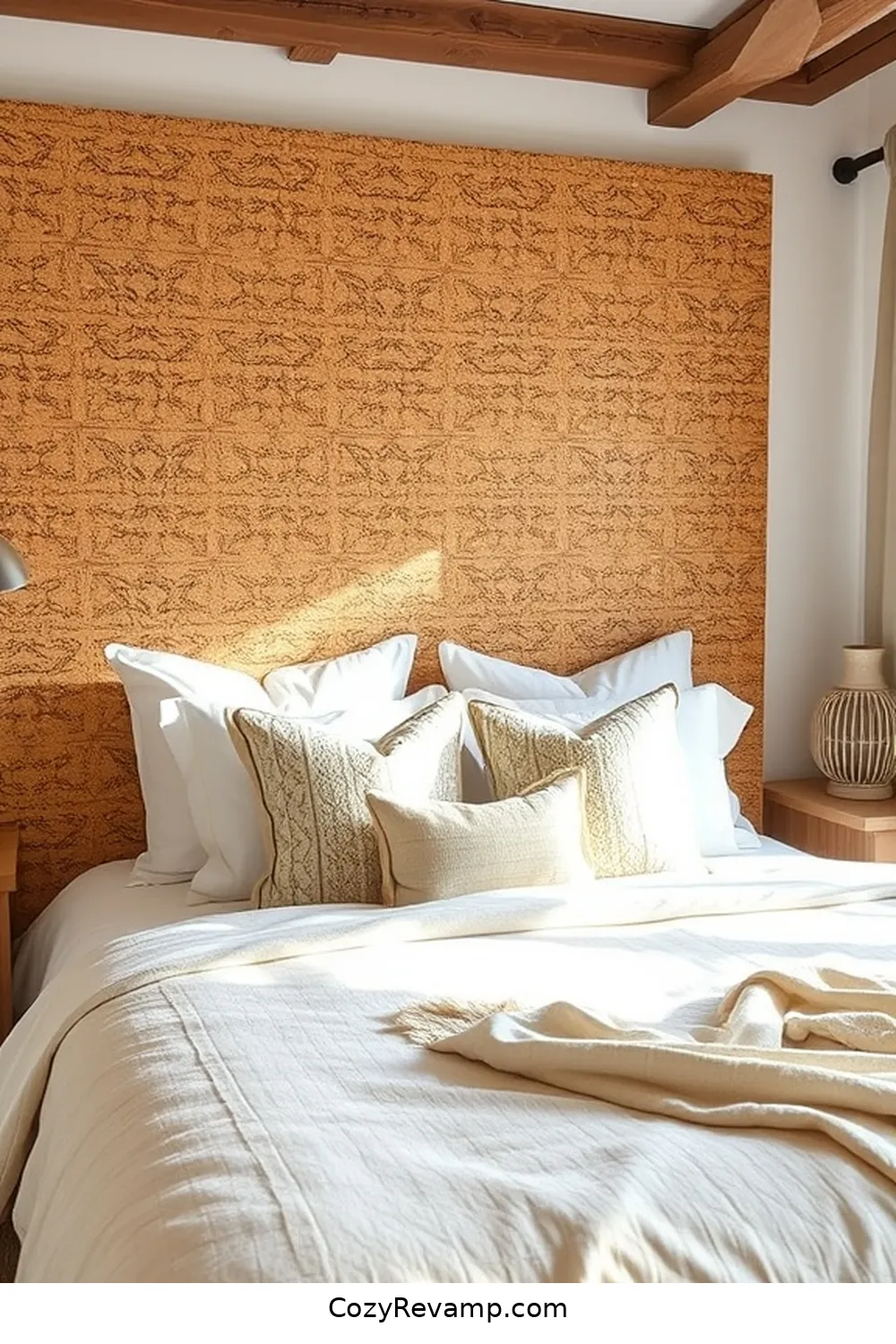 21 Ways to Use Cork Material in Your Modern Farmhouse Bedroom 5 Custom Cork Headboard for a Cozy Focal Point for 21 Ways to Use Cork Material in Your Modern Farmhouse Bedroom