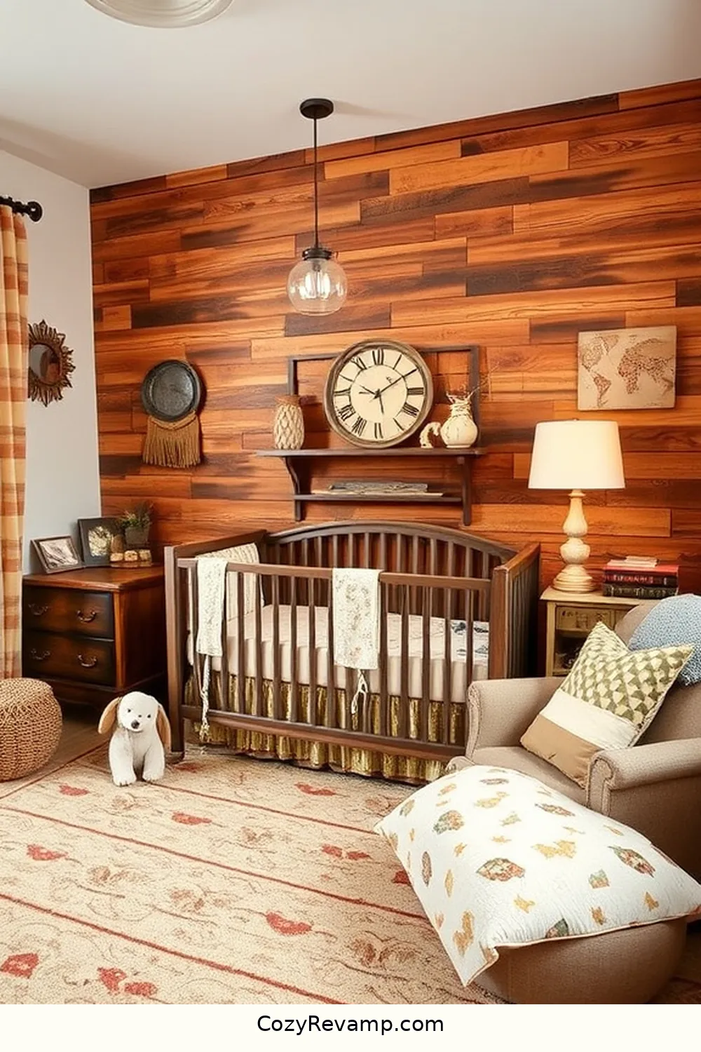 22 Clever Ideas for an Industrial Nursery Featuring Reclaimed Materials 6 Reclaimed Wood Accent Wall for 22 Clever Ideas for an Industrial Nursery Featuring Reclaimed Materials