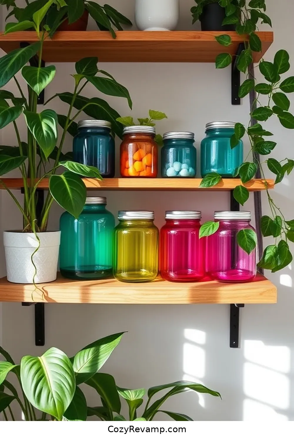 22 Clever Ideas for an Industrial Nursery Featuring Reclaimed Materials 17 Repurposed Glass Jars for Organization for 22 Clever Ideas for an Industrial Nursery Featuring Reclaimed Materials