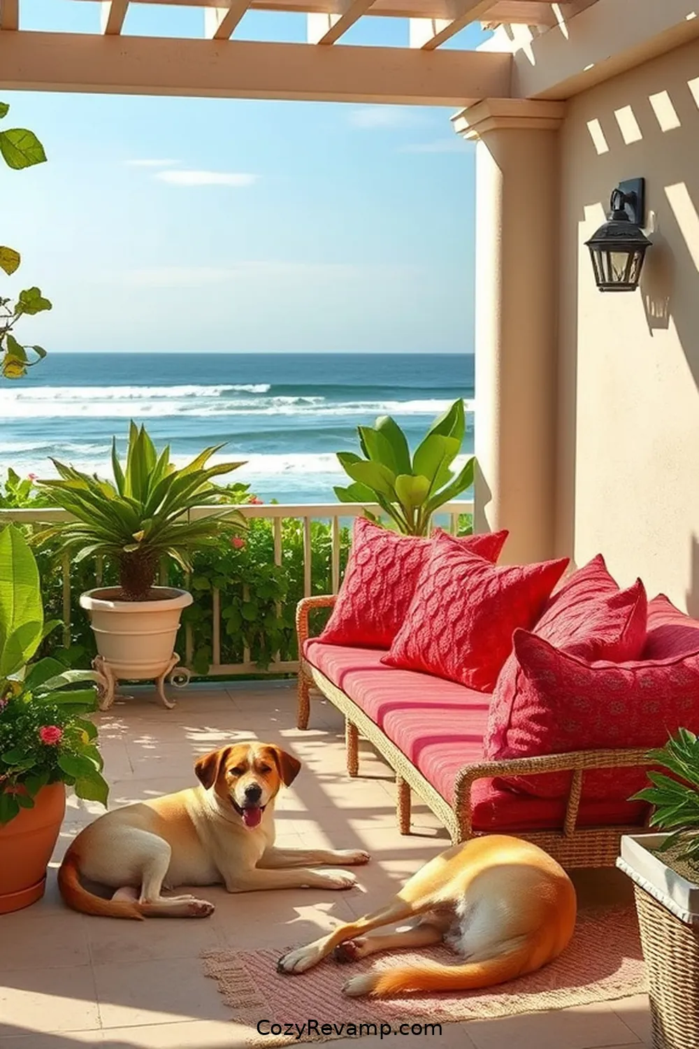 22 Essential Elements for a Coastal Outdoor Patio With Natural Fibers 13 12. Outdoor Cushions for 22 Essential Elements for a Coastal Outdoor Patio With Natural Fibers