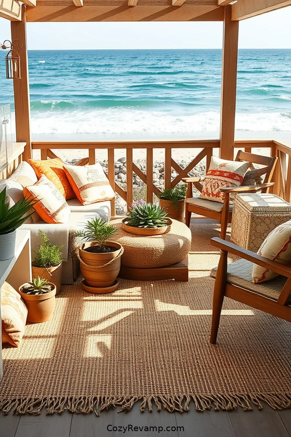 22 Essential Elements for a Coastal Outdoor Patio With Natural Fibers 3 2. Jute Rugs for 22 Essential Elements for a Coastal Outdoor Patio With Natural Fibers