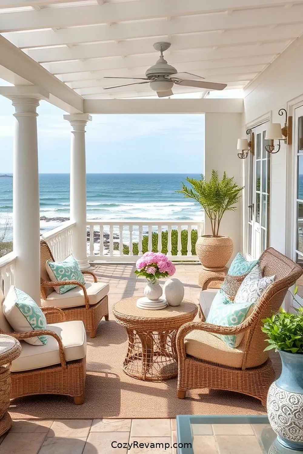 22 Essential Elements for a Coastal Outdoor Patio With Natural Fibers 21 20. Shell Accents for 22 Essential Elements for a Coastal Outdoor Patio With Natural Fibers