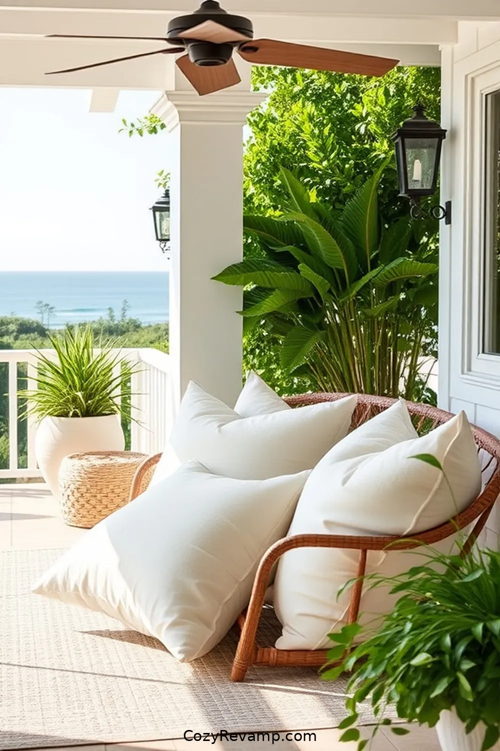 22 Essential Elements for a Coastal Outdoor Patio With Natural Fibers 4 3. Cotton Throw Pillows for 22 Essential Elements for a Coastal Outdoor Patio With Natural Fibers