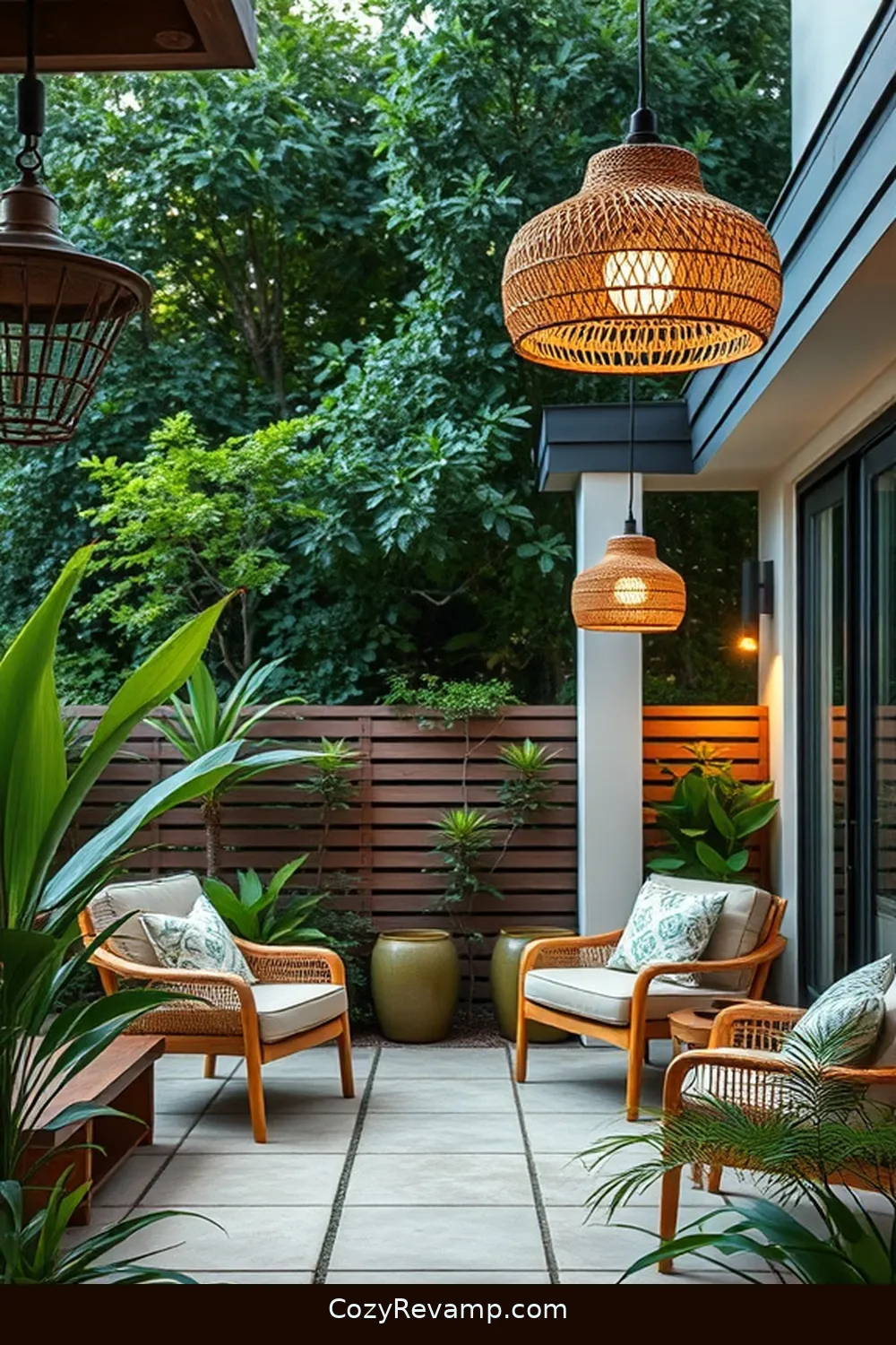 22 Essential Elements for a Mid-Century Modern Outdoor Patio With Natural Fibers 11 Selecting Eco-Friendly Lighting for 22 Essential Elements for a Mid-Century Modern Outdoor Patio With Natural Fibers