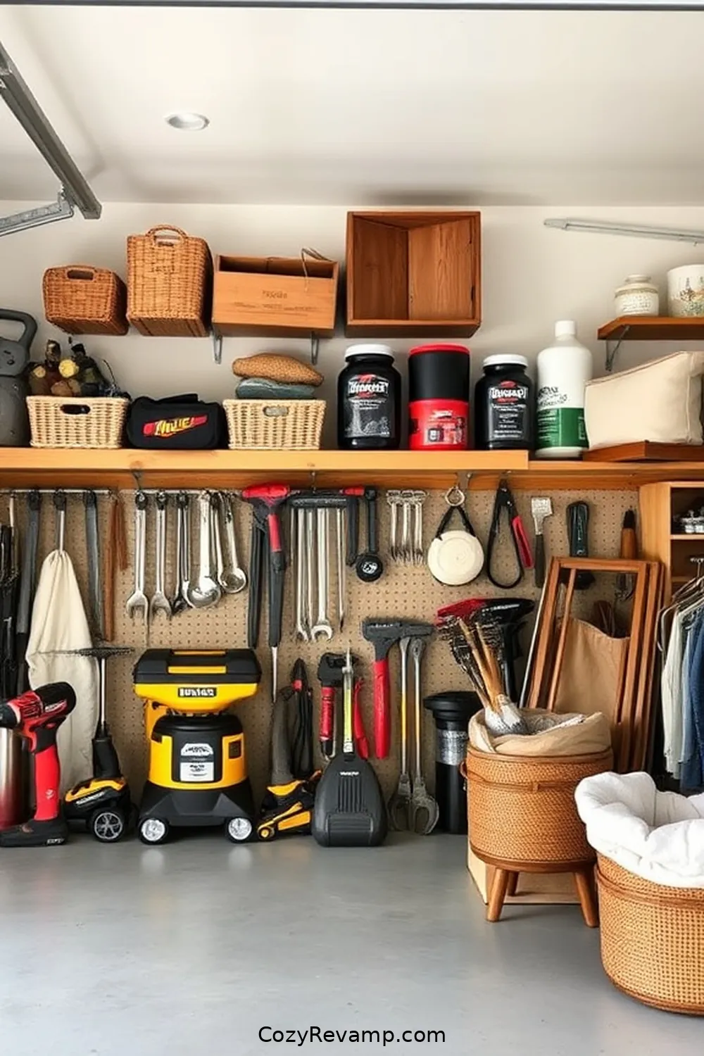 22 Essential Elements of Modern Farmhouse Garage Design With Organic Cotton Material 13 Farmhouse-Style Tool Organization for 22 Essential Elements of Modern Farmhouse Garage Design With Organic Cotton Material