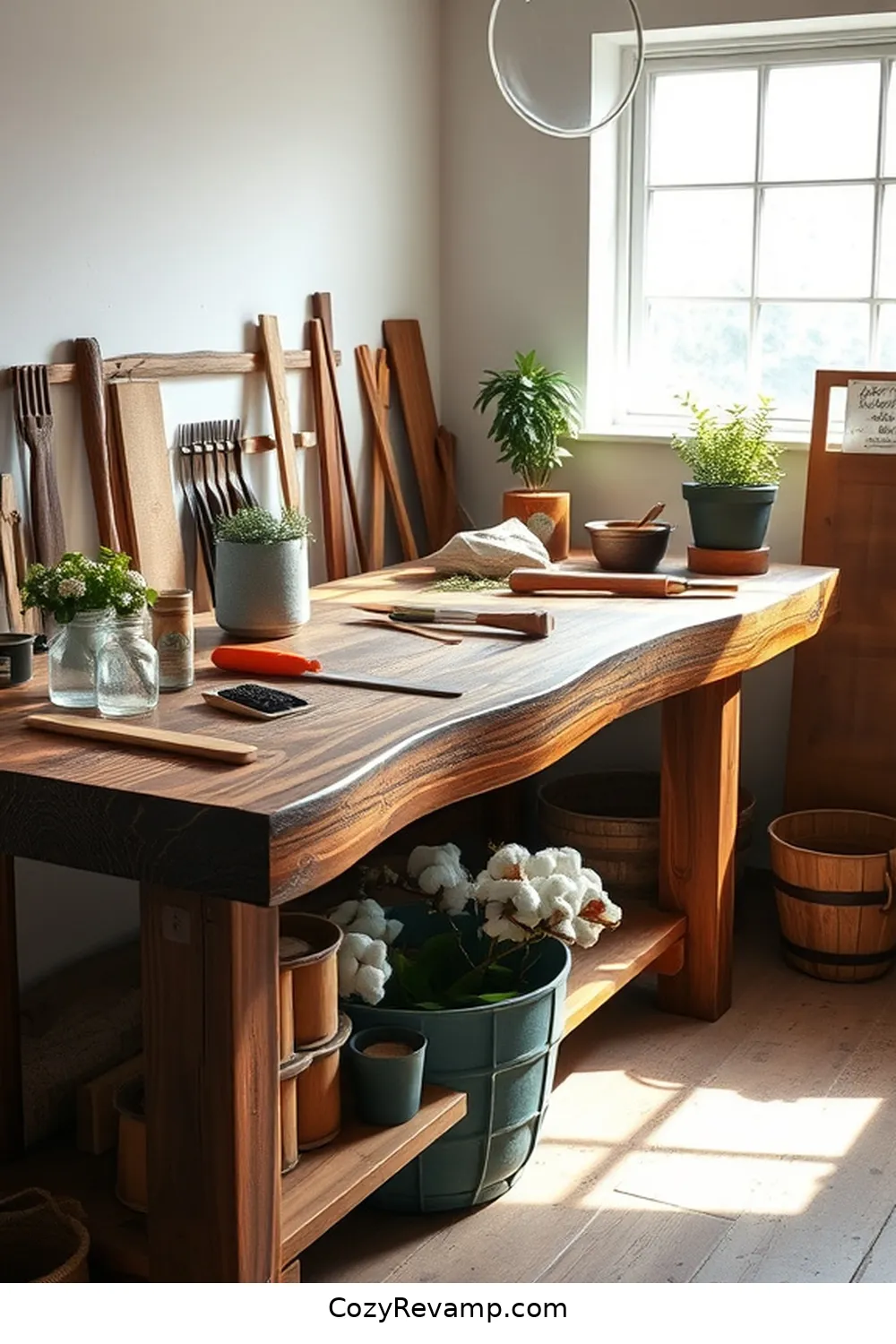 22 Essential Elements of Modern Farmhouse Garage Design With Organic Cotton Material 9 Live Edge Workbenches for 22 Essential Elements of Modern Farmhouse Garage Design With Organic Cotton Material