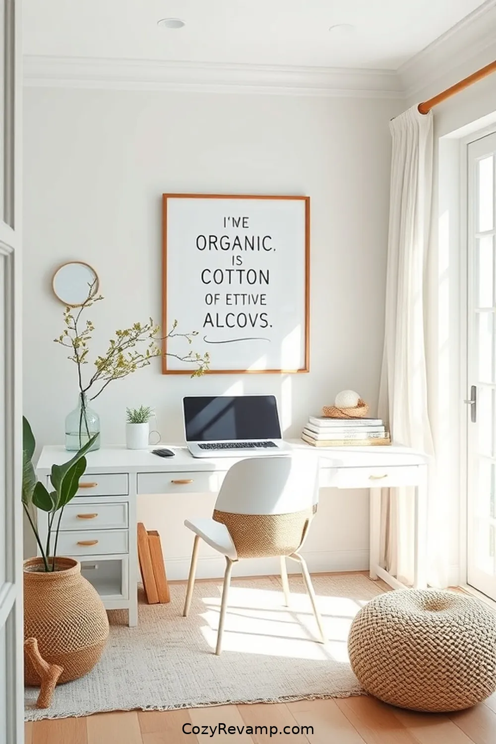 22 Essential Elements of a Coastal Home Office With Organic Cotton Material 21 Inspirational Quotes and Prints for 22 Essential Elements of a Coastal Home Office With Organic Cotton Material