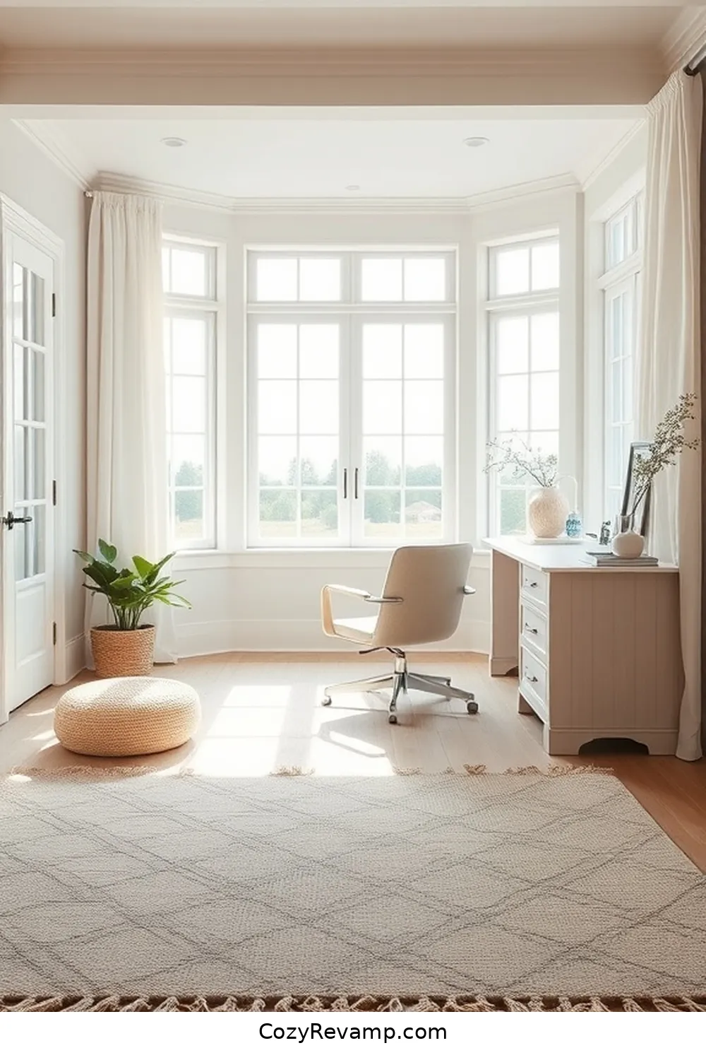22 Essential Elements of a Coastal Home Office With Organic Cotton Material 11 Organic Cotton Area Rug for 22 Essential Elements of a Coastal Home Office With Organic Cotton Material