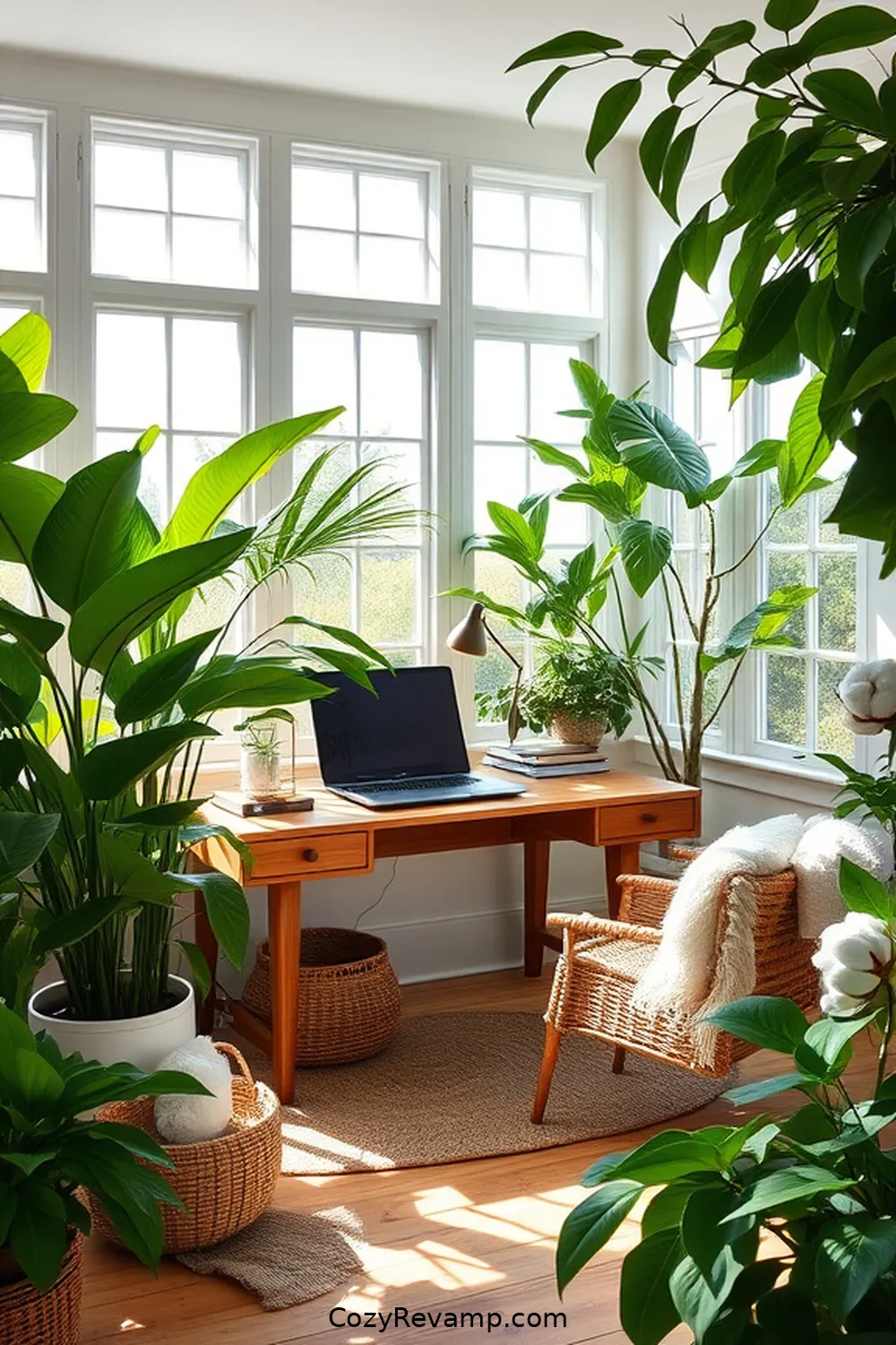 22 Essential Elements of a Coastal Home Office With Organic Cotton Material 10 Plants and Greenery for 22 Essential Elements of a Coastal Home Office With Organic Cotton Material