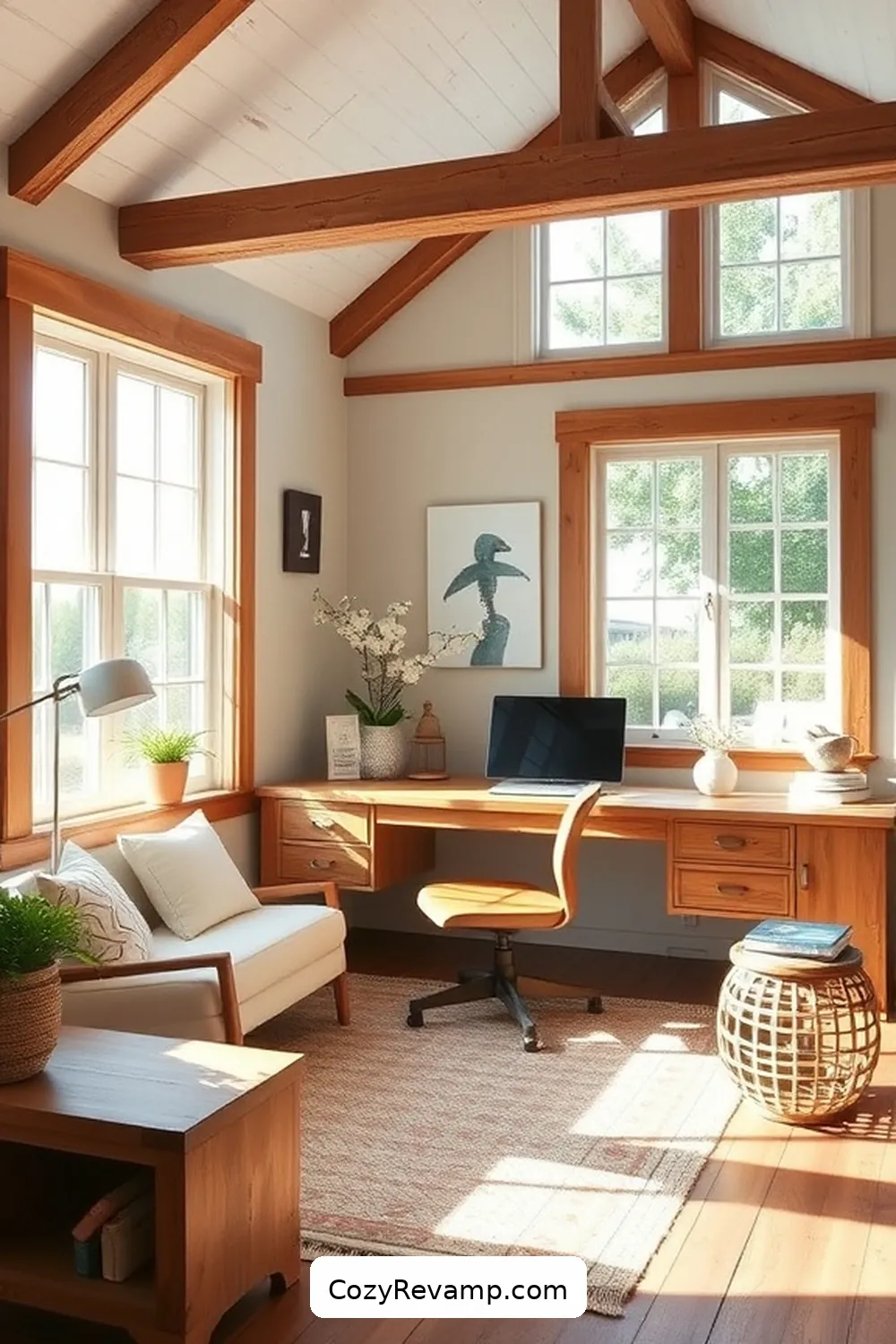22 Essential Elements of a Coastal Home Office With Organic Cotton Material 5 Reclaimed Wood Furniture for 22 Essential Elements of a Coastal Home Office With Organic Cotton Material