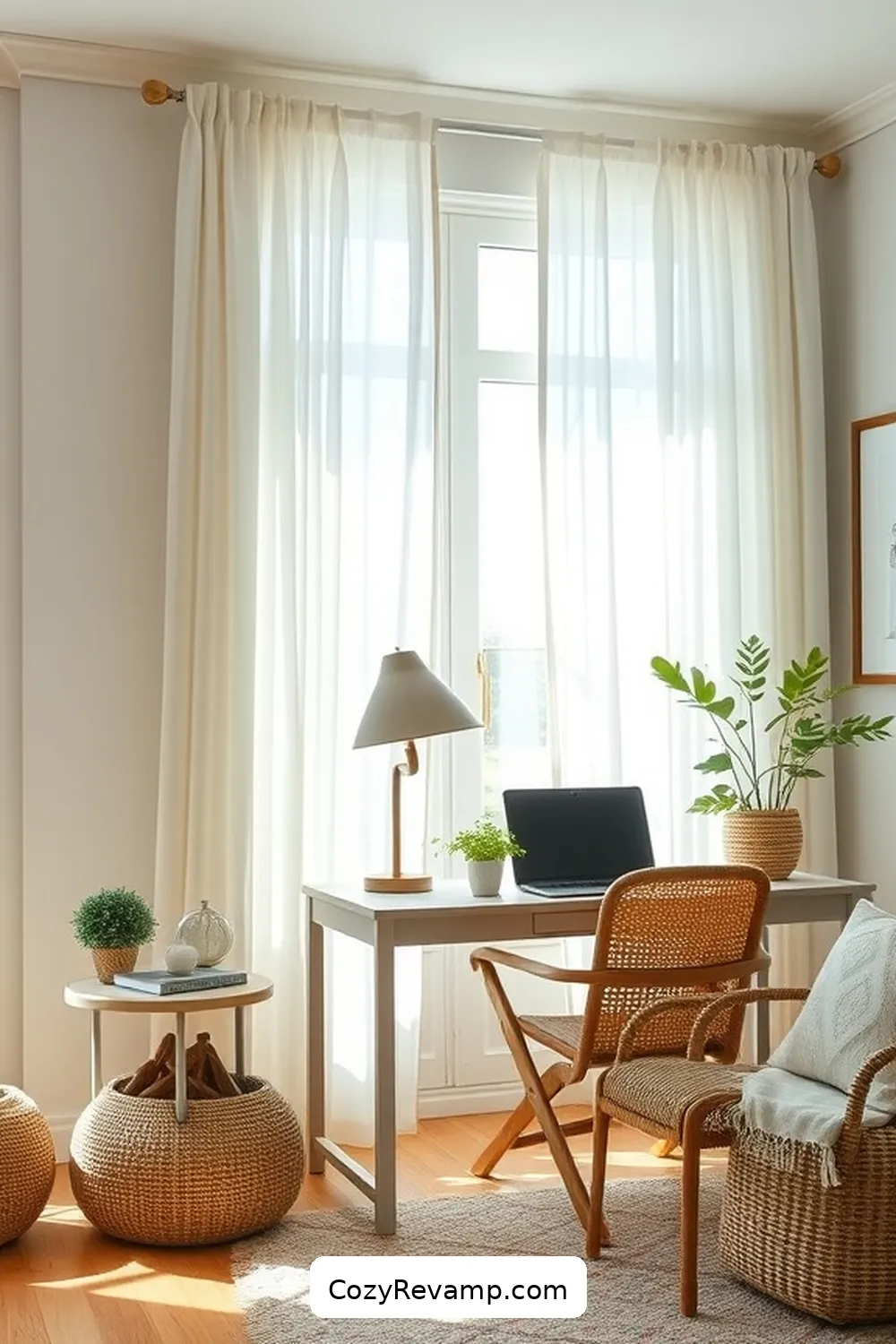 22 Essential Elements of a Coastal Home Office With Organic Cotton Material 12 Sustainable Lighting Options for 22 Essential Elements of a Coastal Home Office With Organic Cotton Material