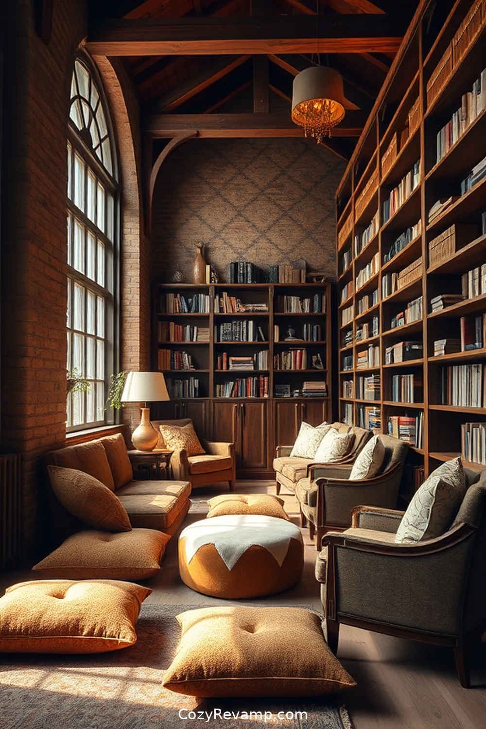 Adding Cork Cushions for Cozy Seating for 22 Essential Elements of a Rustic Library With Cork Material