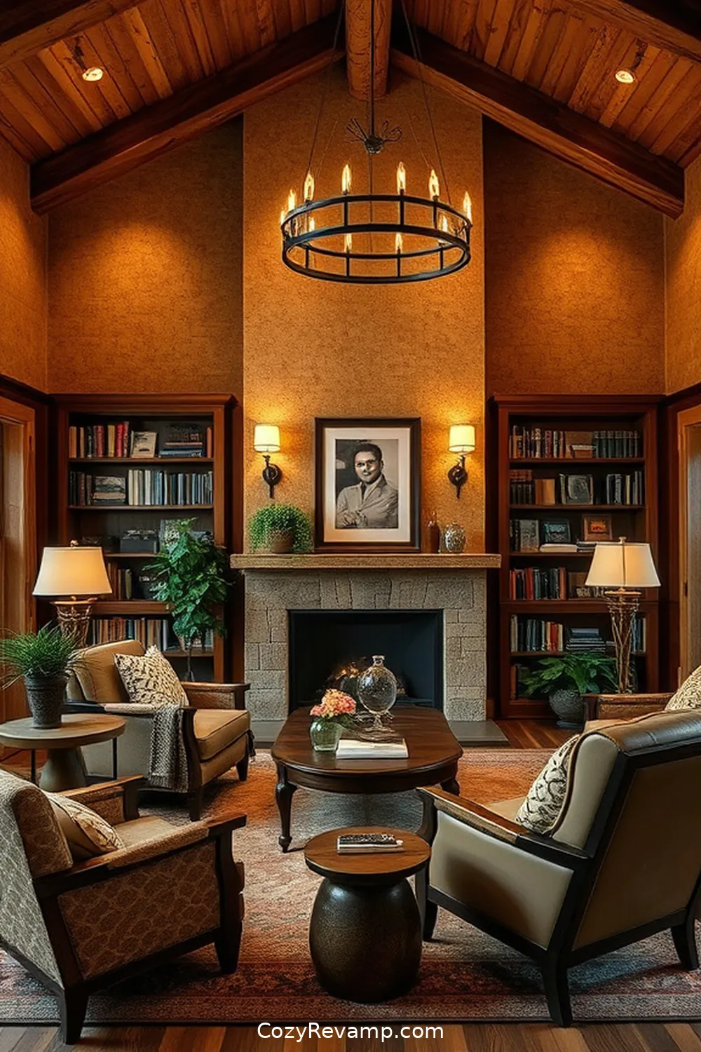 Incorporating Cork Wall Panels for Texture for 22 Essential Elements of a Rustic Library With Cork Material