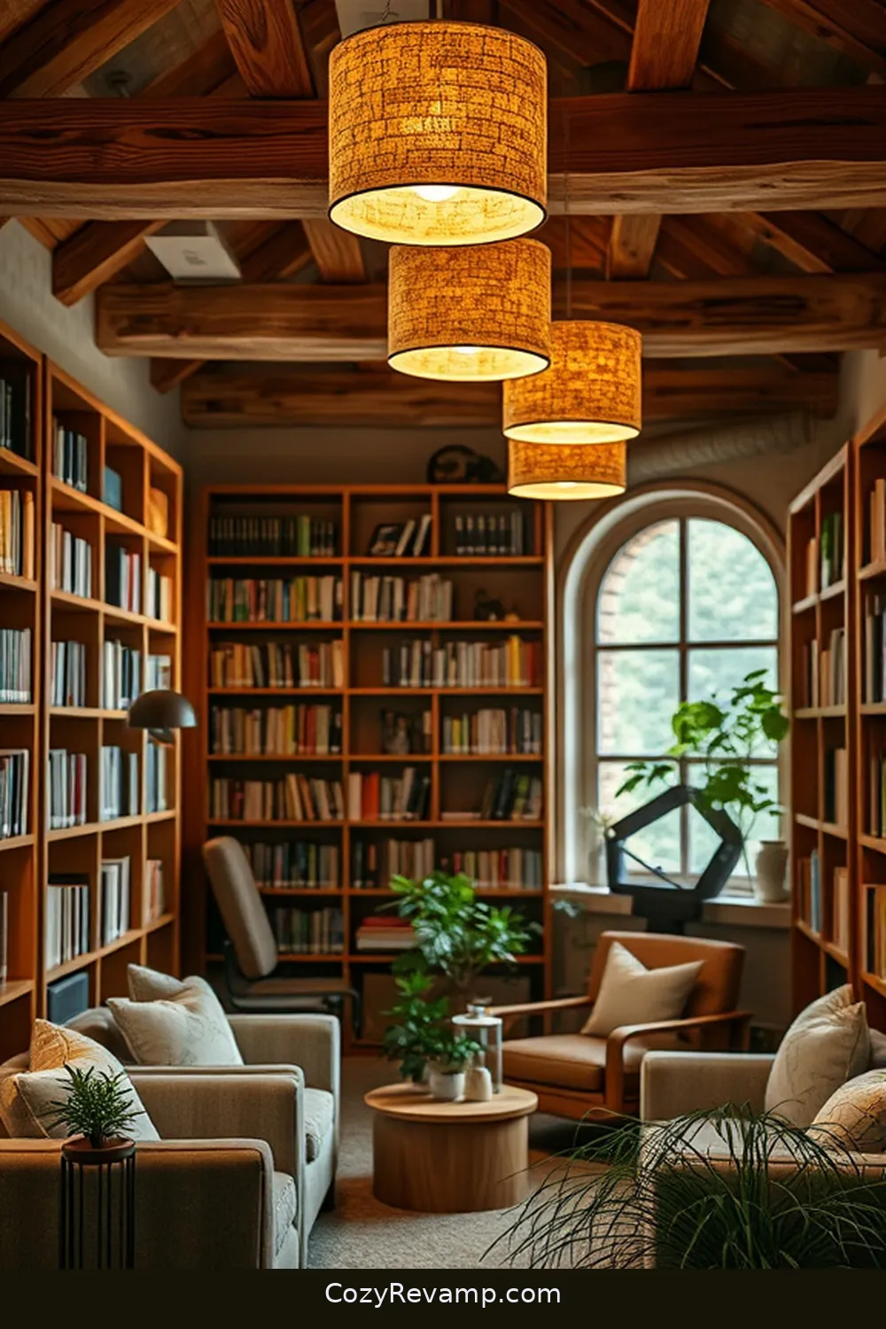Opting for Cork Lighting Fixtures for 22 Essential Elements of a Rustic Library With Cork Material