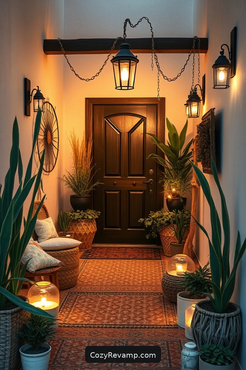 Driftwood Accents for 22 Essential Materials for Bohemian Entryways With Solar-Powered Lights
