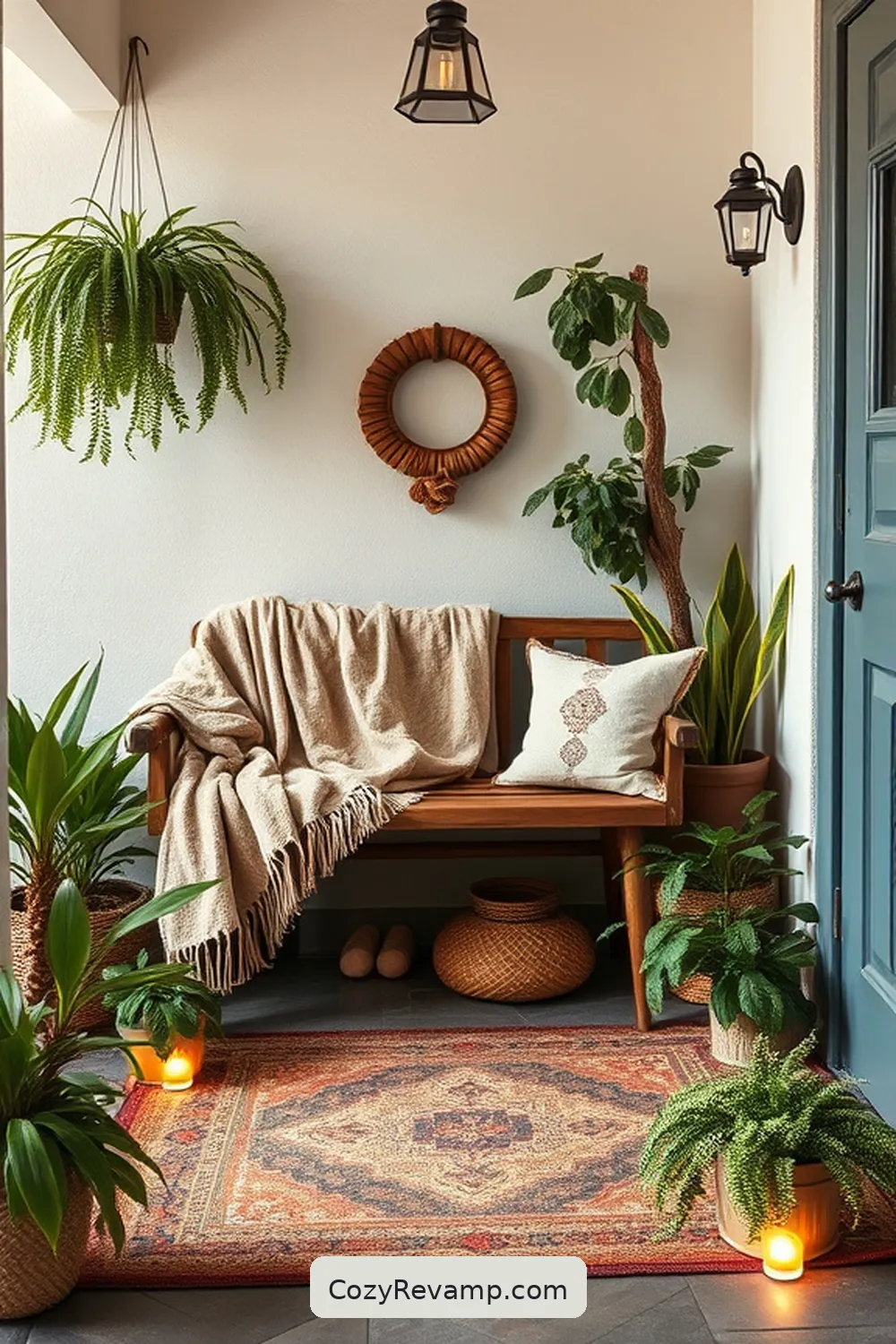 Organic Cotton Blankets for 22 Essential Materials for Bohemian Entryways With Solar-Powered Lights
