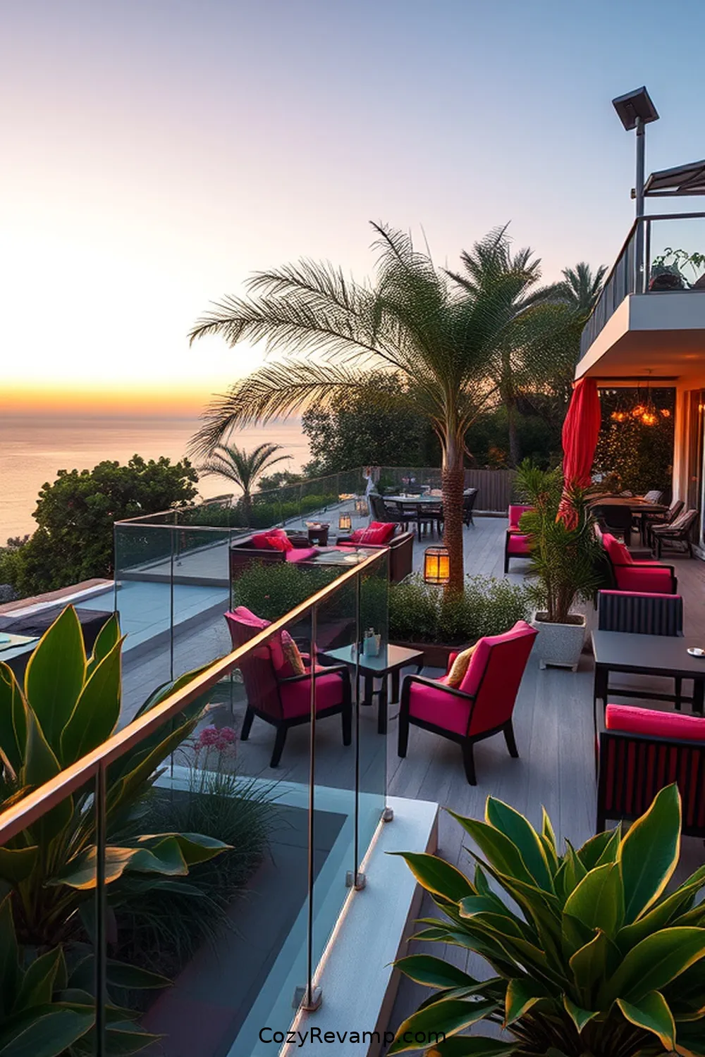 22 Essential Materials for Coastal Outdoor Patios With Solar-Powered Lights 10 Glass Railings for 22 Essential Materials for Coastal Outdoor Patios With Solar-Powered Lights