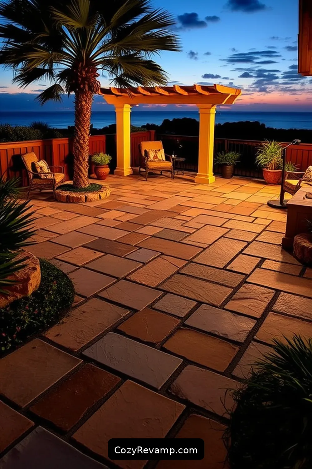 22 Essential Materials for Coastal Outdoor Patios With Solar-Powered Lights 3 Natural Stone Pavers for 22 Essential Materials for Coastal Outdoor Patios With Solar-Powered Lights
